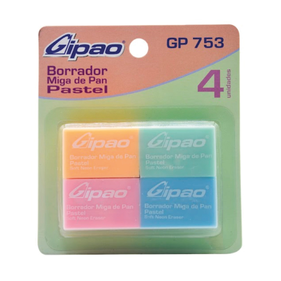 Borrador Miga De Pan Pastel X4
